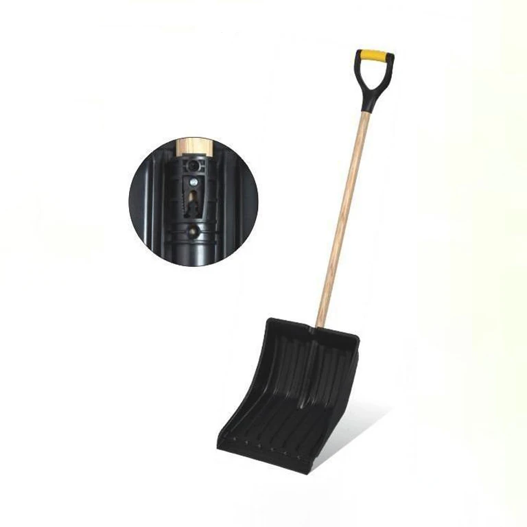 
big head, any color available, wood/steel handle, metal edge, 1300mm long, Snow Scoop Shovel 