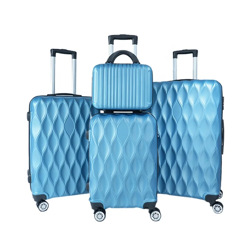 ABS Luggage Sets 4 Piece Wear-resistant Light Tone Universal Wheel Travel Suitcase Maletas De Viaje Set