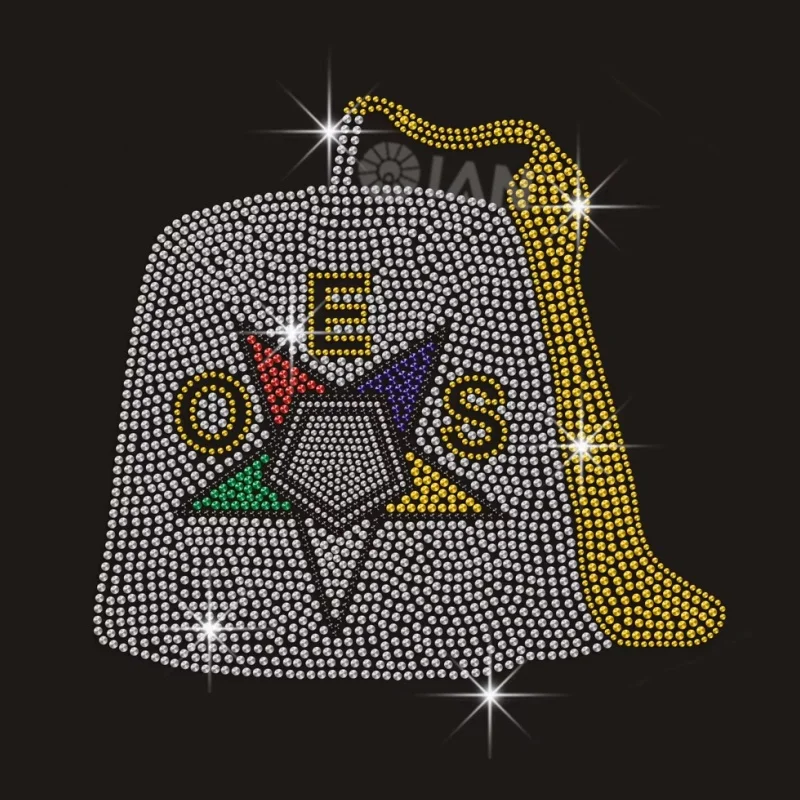 OES Star Sorority 1850 Хрустальный термопресс со стразами горячее фиксация Восточная звезда Железный Мотив для футболки