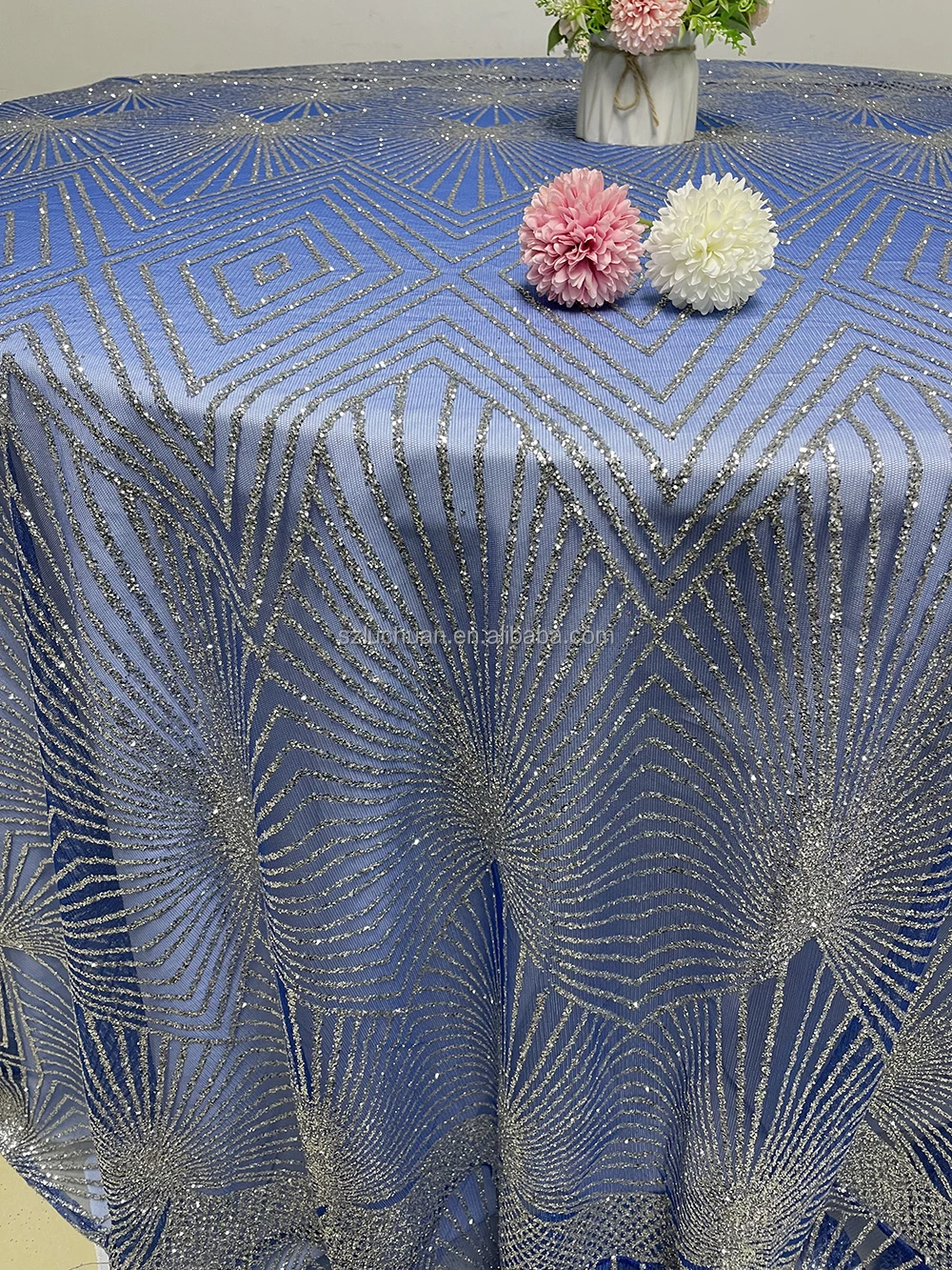 Gold Table Cloths Round Wedding Sequins Cheap Table Cloth Party Tablecloths Round 120 inch Wedding