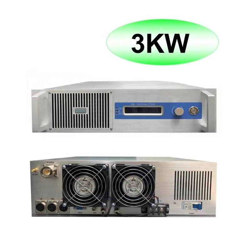 YXHT-1, 3KW FM Transmitter 3000W 3U Stereo Broadcast Equipment forSchool, Church,  Radio Station