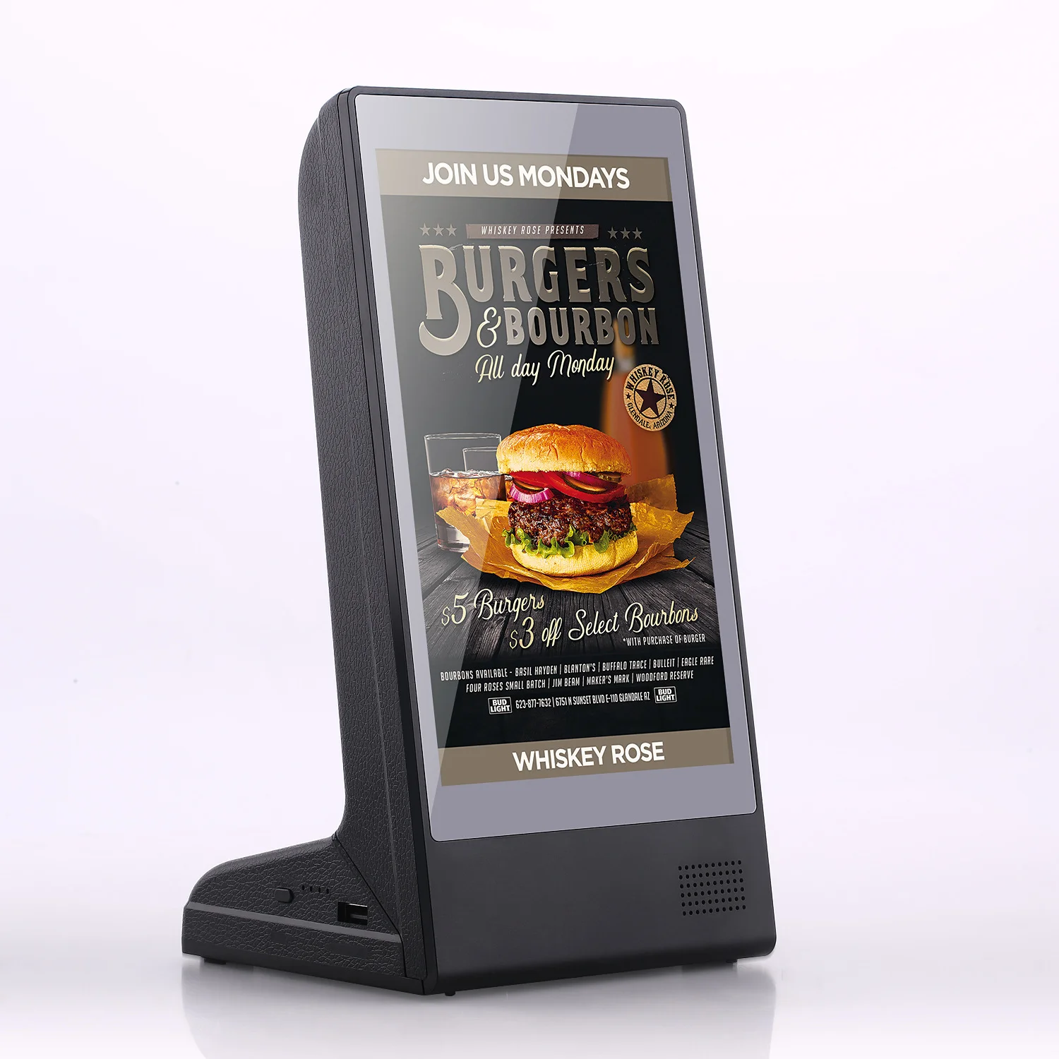 8 Inch New L type Single LCD Touch Screen Indoor Digital Restaurant Menu Signage Table Advertising Displays