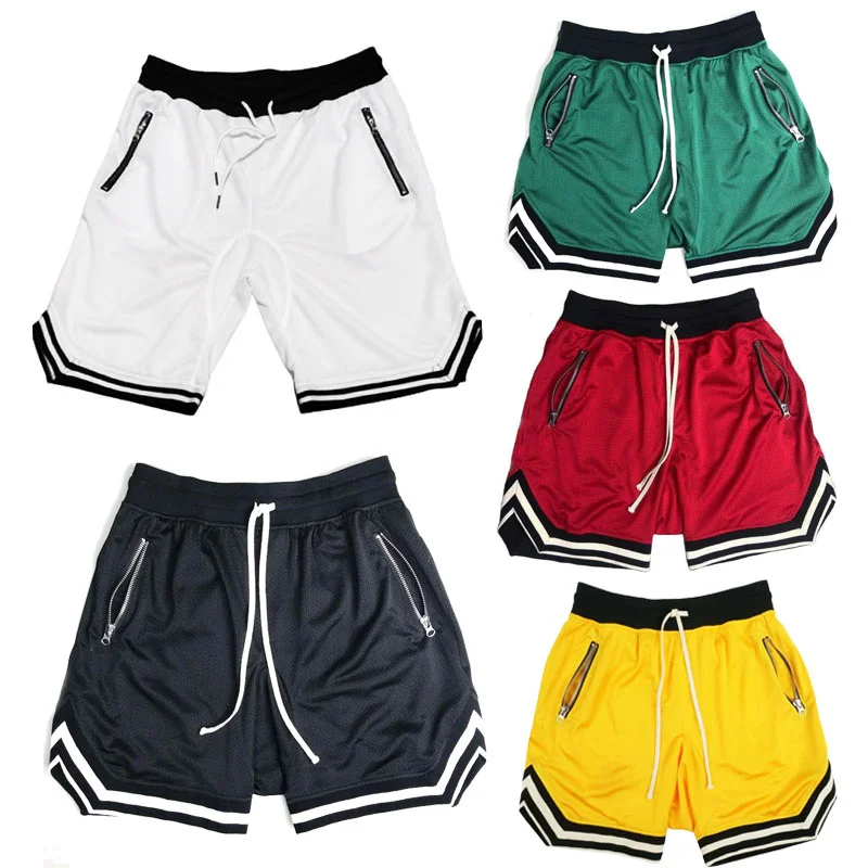 hot sale solid loose mesh quick dry sport short pants for men fitness plus size casual shorts men