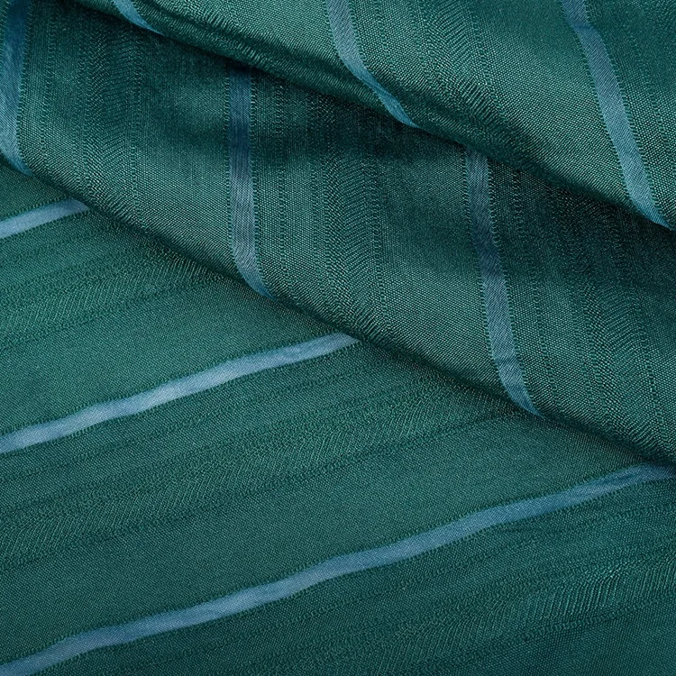 New Design Wholesale Custom Stripes Design Light Weight Nylon Cotton NR Woven Jacquard Fabric for Coats