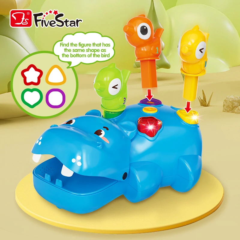 FiveStar многофункциональные игрушки для распознавания животных и форм Монтессори детей с музыкой звуком