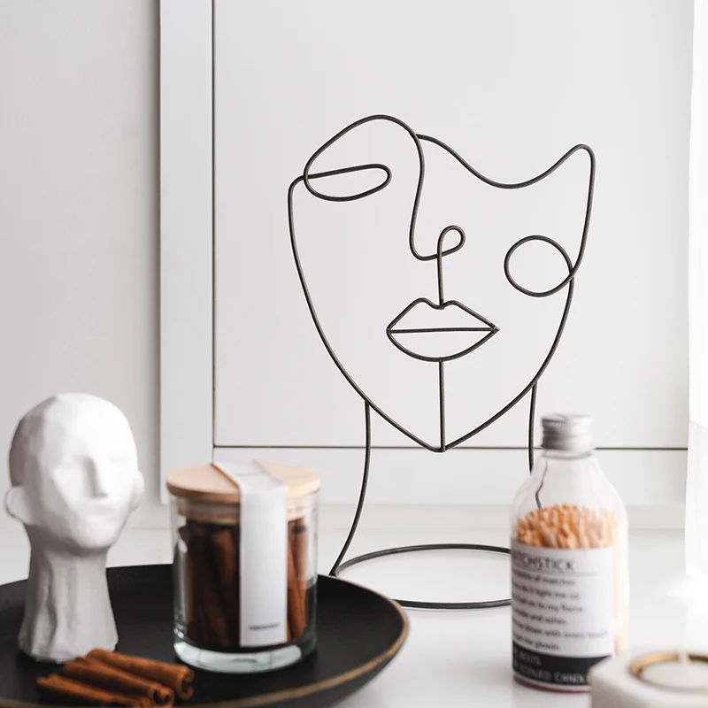 Wholesale Factory Supply Craft Items Product Metal Women Face Model Gift And Art Craft