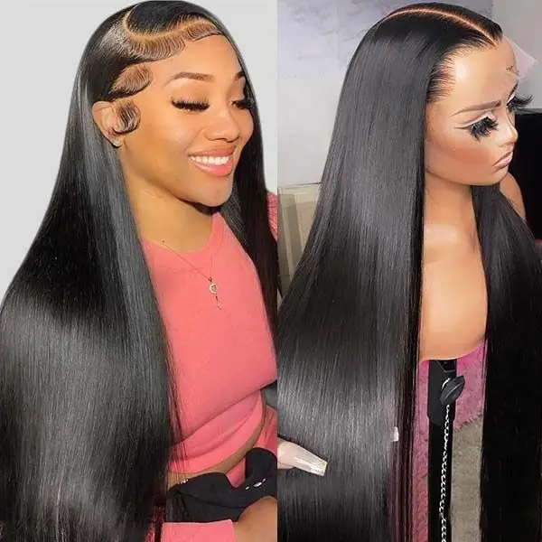Straight Hair 40Inch Peruvian Hair Weave 13X4 Lace Front Wig Best Human Hair Wigs Online Cheap Hd 13 X6 Lace Frontal Wig