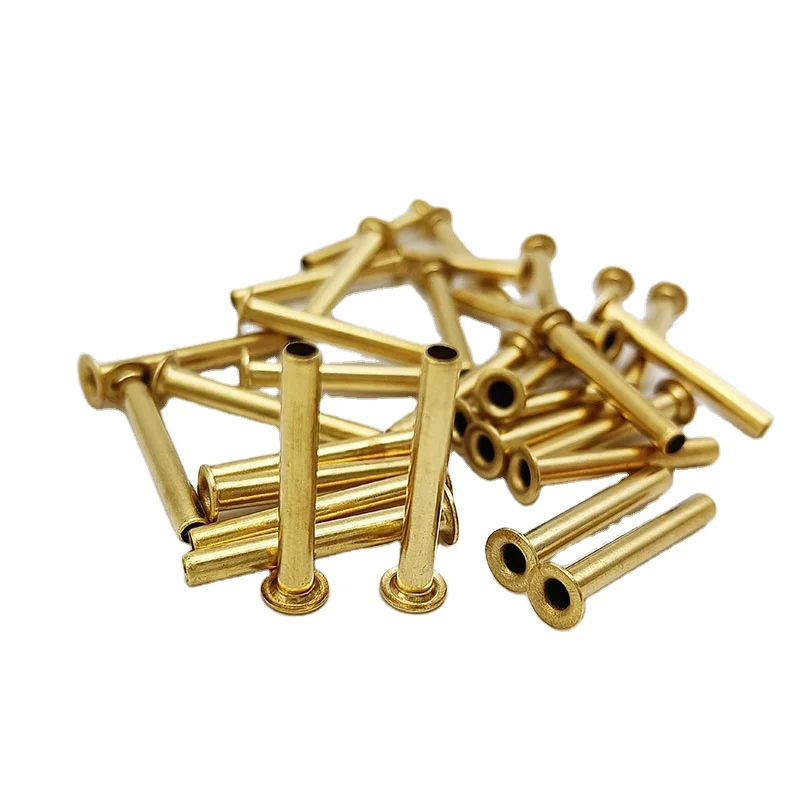 Wholesale Flat head Semi-Tubular Rivets Brass/Copper Tubular Rivets