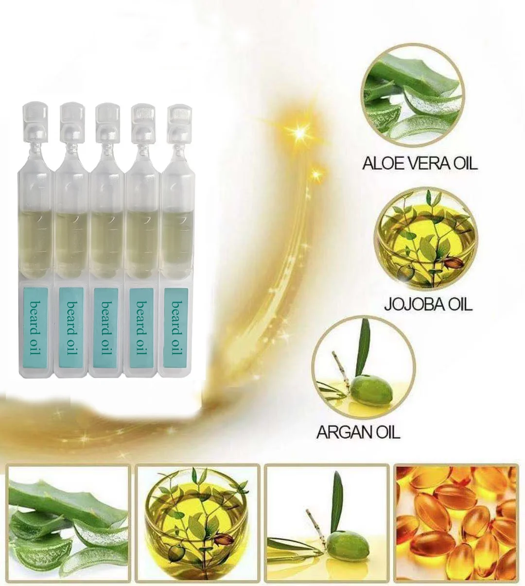 Wholesale private label moisturizing and smoothing beard care beard growth oil ampoule grooming beard oil