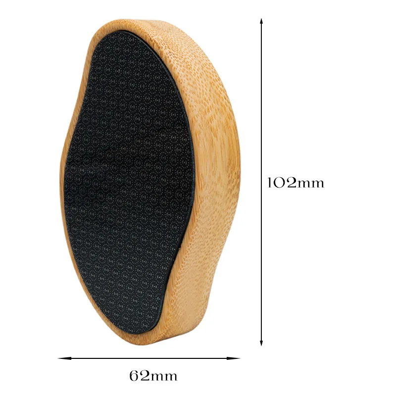 Eco-Friendly Bamboo Wooden Foot File Callus Remover Custom Logo Manicure Tools for Feet Dead Skin Nano Glass File with Nail Use