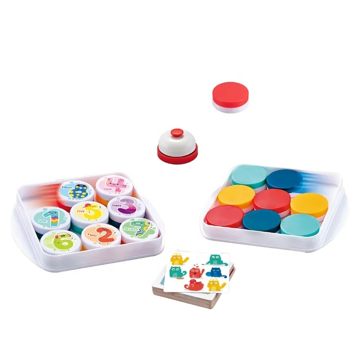 2 in 1 matching competitive quick chess interactive toy board game color recognition digital puzzle matching game toy for kids