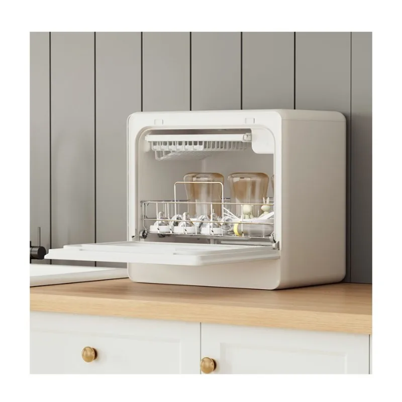 High Quality 6 Set Large Capacity Ultra-thin Mini Portable Dishwasher With Softening System