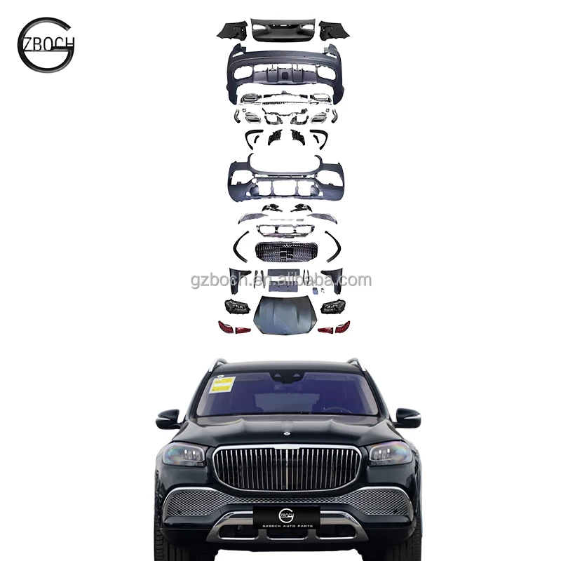 GL 164 на X167 GLS bodykit для Mercedes Benz GL-class X164 to X167 Maybach задние фонари фары крышки багажника капота автомобиля бампера
