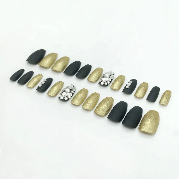 
 NEWAIR Nail supply, оптовая продажа, полностью закрывающие гвозди, гроб со стразами, роскошный дизайн, гвозди для пальцев  