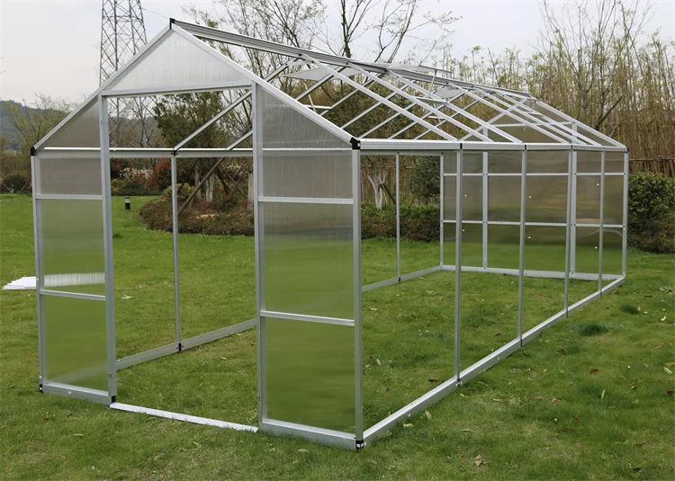 Aluminum Metal Plant Green House Structure Polycarbonate Outdoor Greenhouse Aluminium Frame Garden Backyard Greenhouse