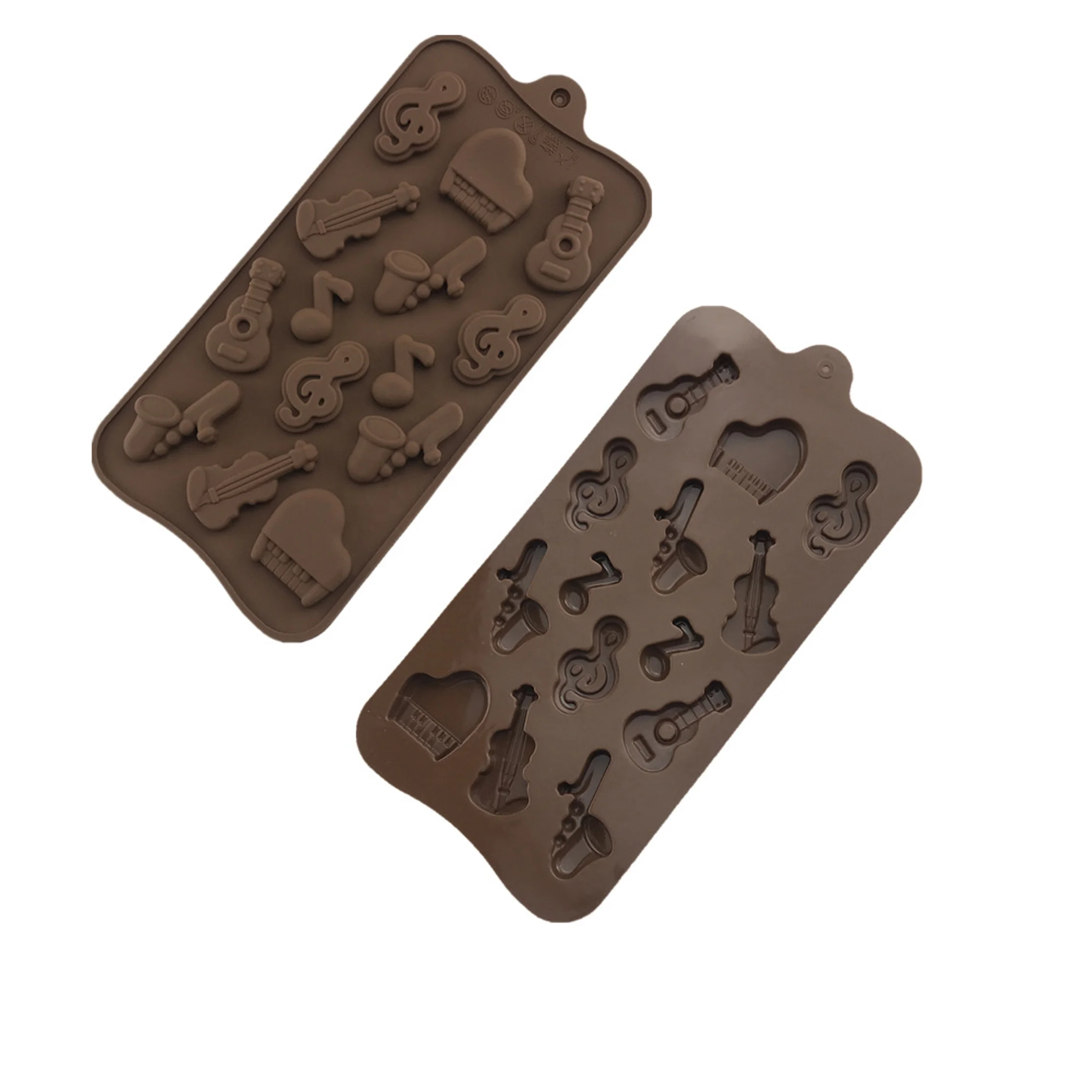 14 Cavities  Candy Mold Music Note Shape Chocolate Silicone Mold For Cake Decorating