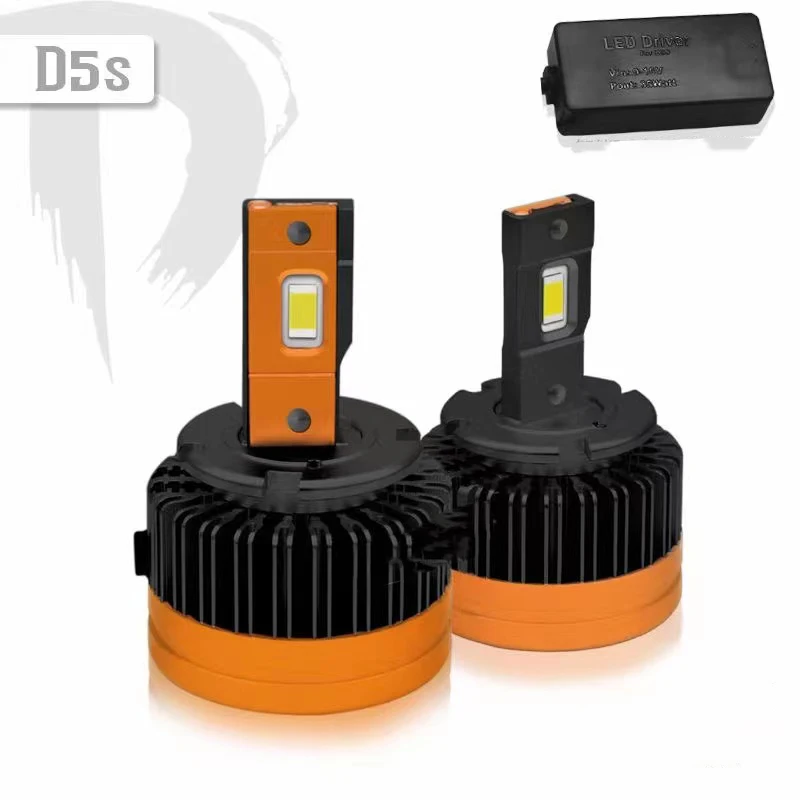 2022 new arrival black golden d2s led headlight bulb kit 35w 14000lm for the stock hid xenon bulb