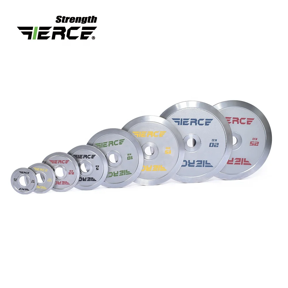 FIERCE Chrome Powerlifting Steel Gym Equipment Weight Plate Electroplate Calibrated Plate