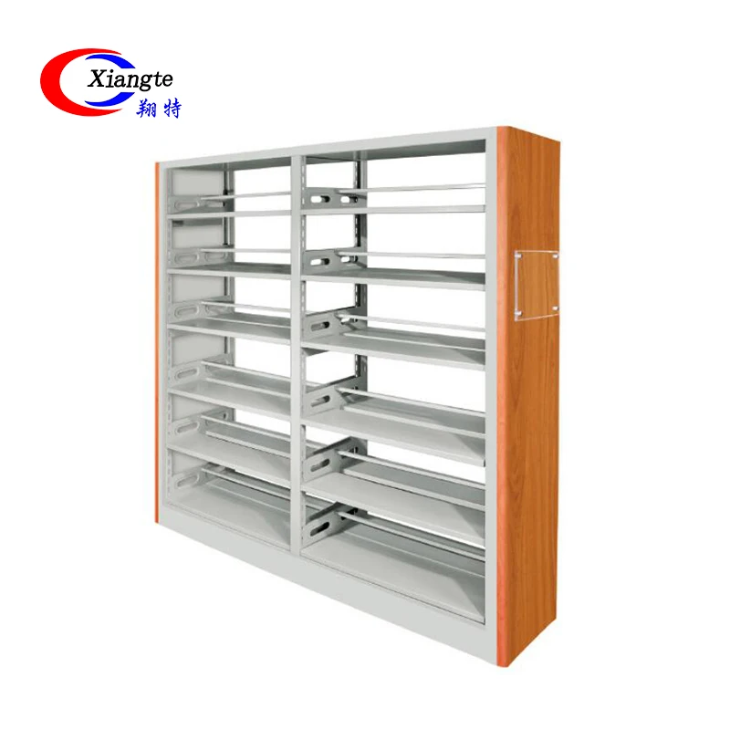 
Hot Item Heavy Duty Wood And Metal Library Wooden Steel Simple Dustproof Bookshelf 
