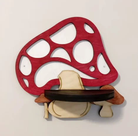 Mushroom Floating Shelf MINI Wall Shelf For Plant Crystal Display Shelf