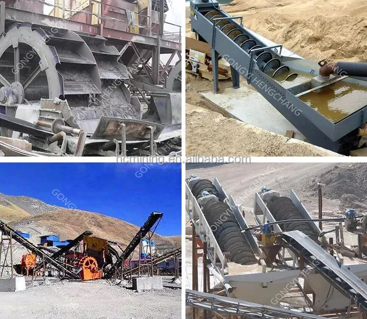 High efficiency gold washing mineral processing rivestone silica sand screw double spiral classifier machine price