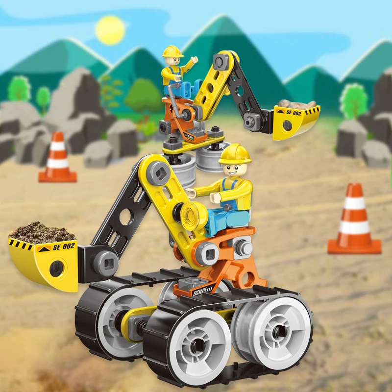 Creative Flexible DIY Game Plastic Assemble Block Model Toys Develop Science Kits Technology Learning Scientific Toy For Kid