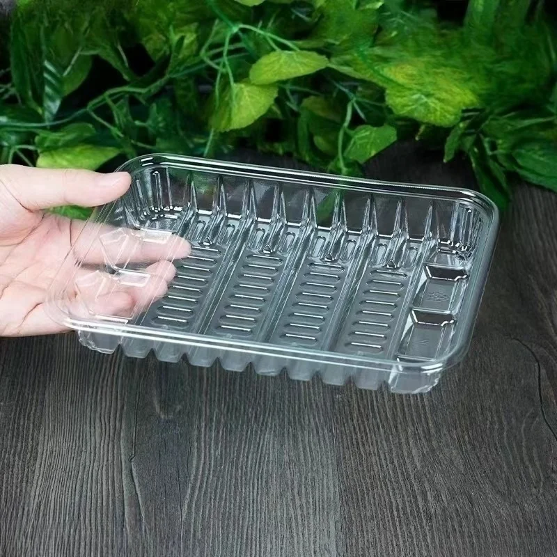 Wholesale  Food Grade PP/PET Plastic Packaging Fruit Vegetable Tray box no lid food storage