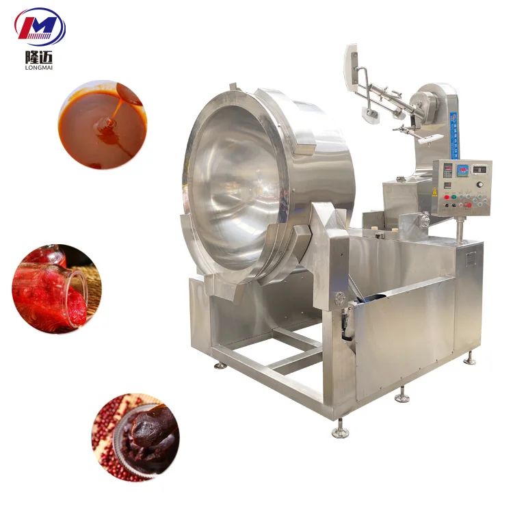 2021 new design industrial electric induction apricot  fruit jam making machine with mixer cooking jacketed kettel price