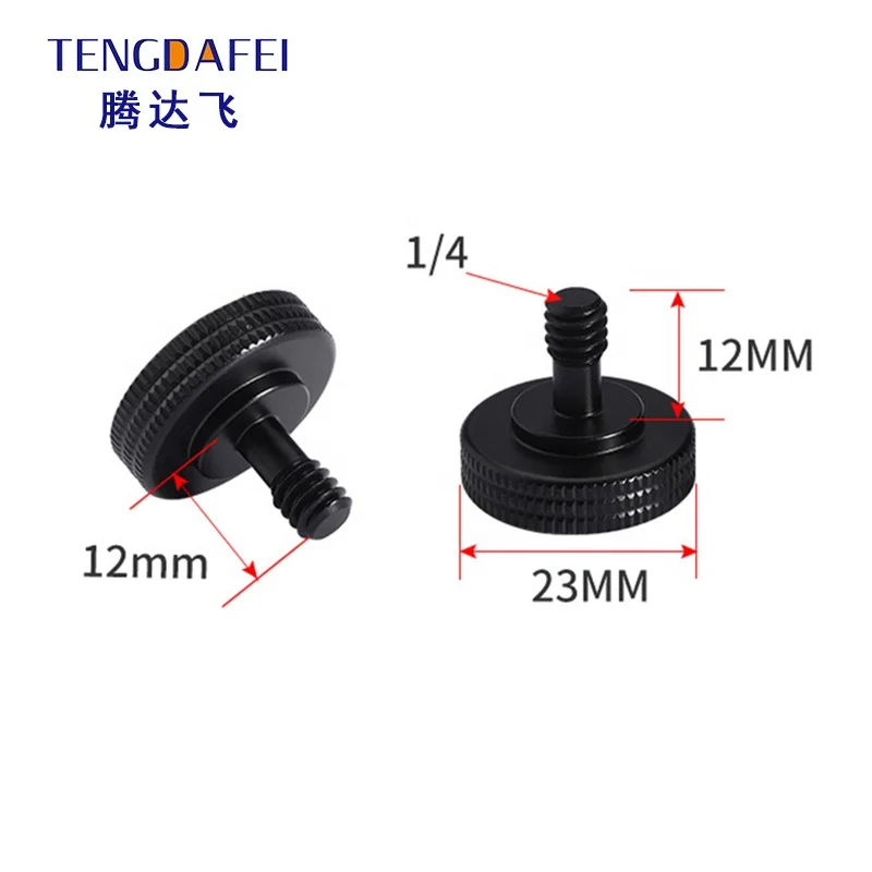 Camera screw Quick release plate screw 1/4 turn 3/8 conversion screw  Small turn big pan/tilt base nut hot shoe