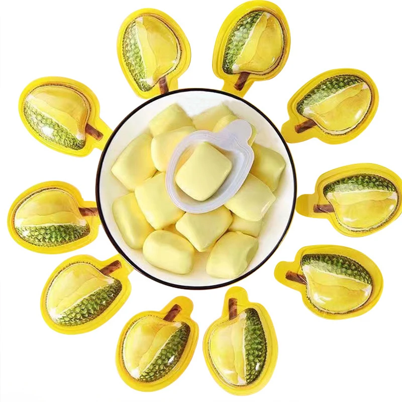 3D дурианские конфеты, кокосовый сахар, мягкая еда, счастливые конфеты