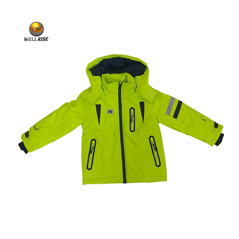 Premier high quality winter kid ski wear with detachable hood waterproof windproof kid ski jacket outdoor for boy