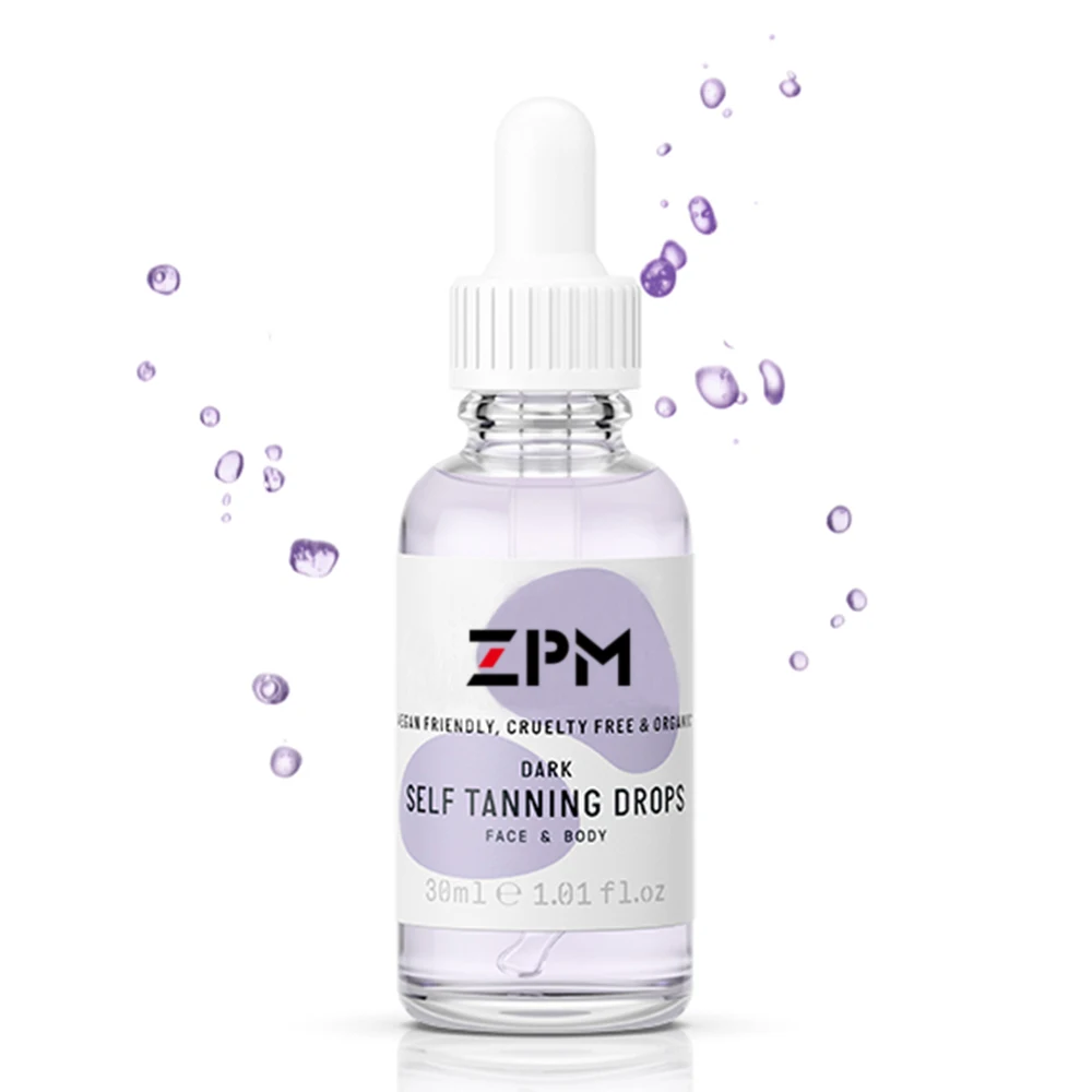 ZPM OEM/ODM Private Label Natural Organic Sleep Self Tan Sunless Fast Tanning Bubble Drops