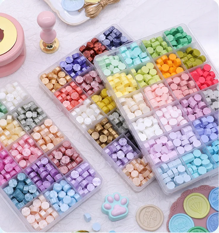 300Pcs Wax Seal Beads, Octagon Sealing Wax for Wax Seal Stamp Wedding Invitations Envelopes Gift Wrap