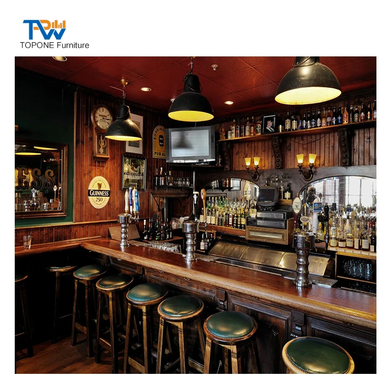 Vintage Beer Bar Drinks Bar Interior Designs Burger Restaurant Decoration Cafe Lounge Furniture for sale