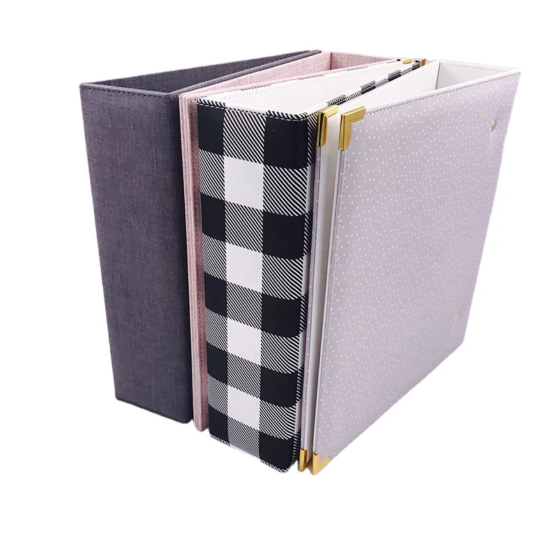 Factory simple style quality A3 A4 A5 PU leather binder custom business file folder