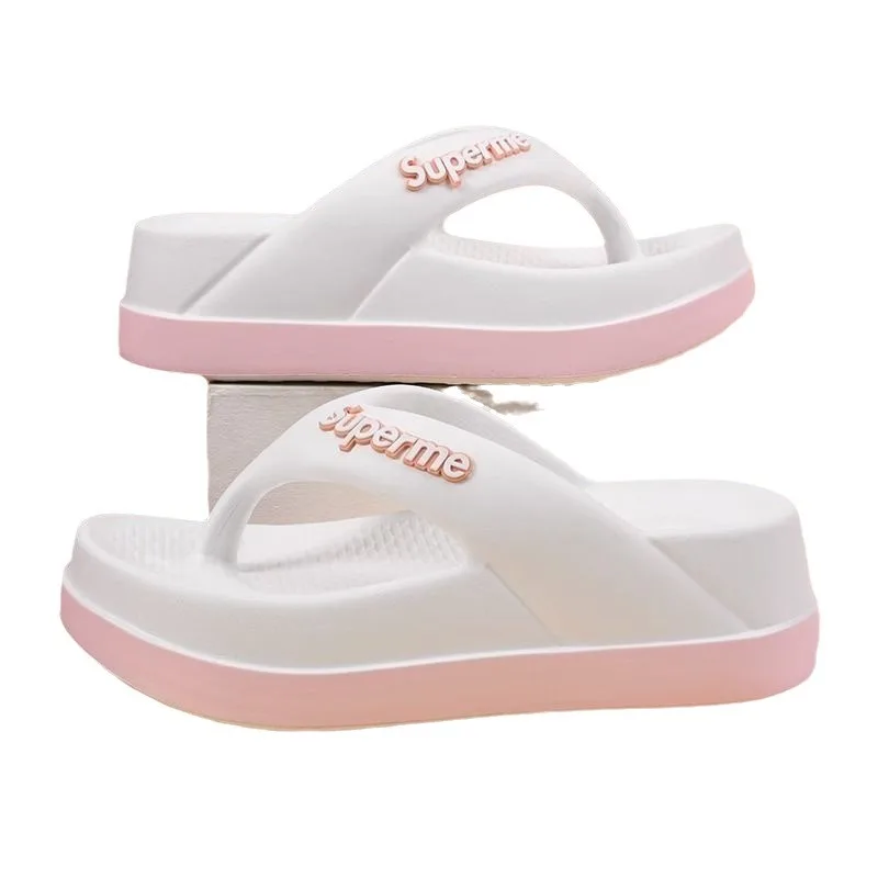 Fashion Women Wedges Slippers With High Heel Ladies Slides Slipper House Slippers With Heel For Female Summer Flip Flop