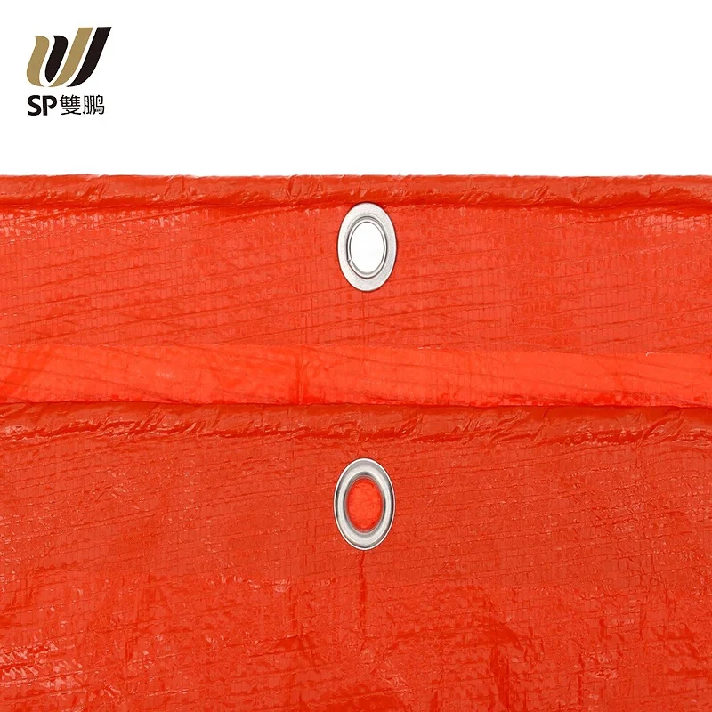 Настраиваемый оранжевый уличный тент непромокаемый чехол для грузовика водостойкий полиэтиленовый Полипропиленовый плетеный брезент