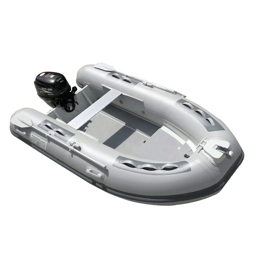 Orca 11ft Hypalon Semi-Rigid Inflatable Boat Aluminum 330 Outboard Motor PVC Material 1.2mm Thickness Fishing Sport Lakes Rivers