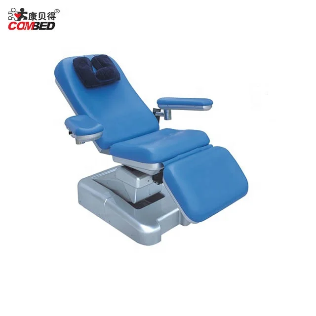 Hot-sales DH-XD102 Three section  motor adjustable arrest China used blood center or clinic hospital blood donor couch