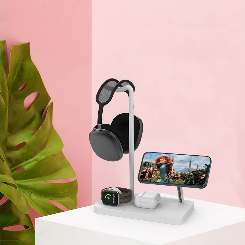  Беспроводная зарядная подставка для Apple Watch iPhone 11 Airpods Pro 10 Вт Qi быстрое зарядное устройство док-станция беспроводное 3 в