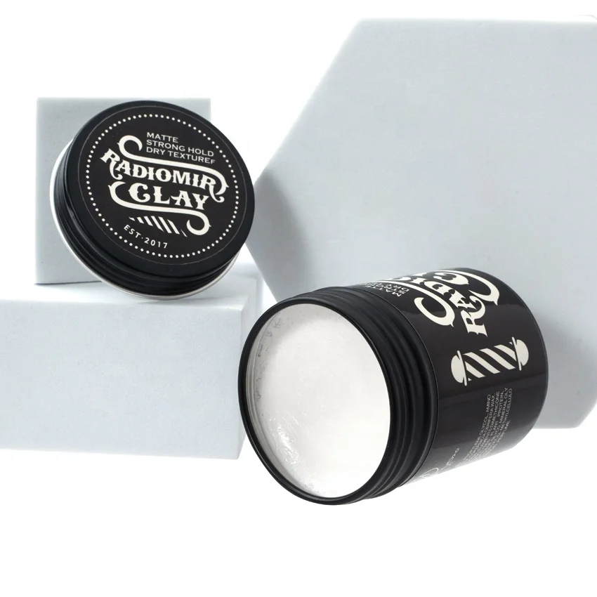 Free Sample Vegan Private Brand Coloring Mud Natural Ingredients Matte Hair Clay Wax Matte Clay Charms For Hair Bows