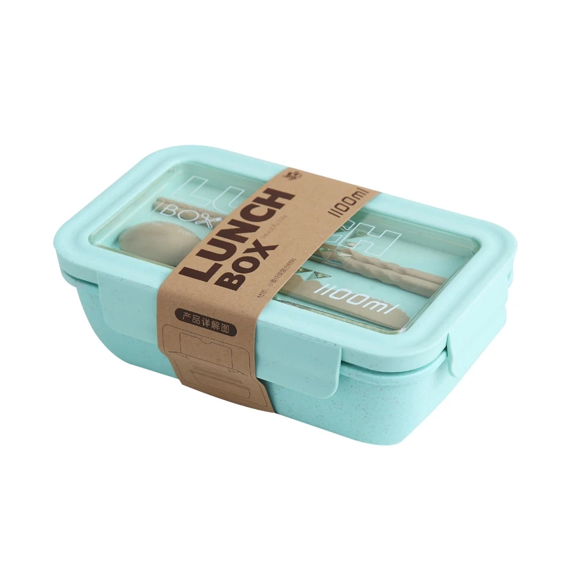 Заводская поставка, биоразлагаемый Ланч-бокс из пшеничной соломы для детей, Школьный набор ланч-боксов bento