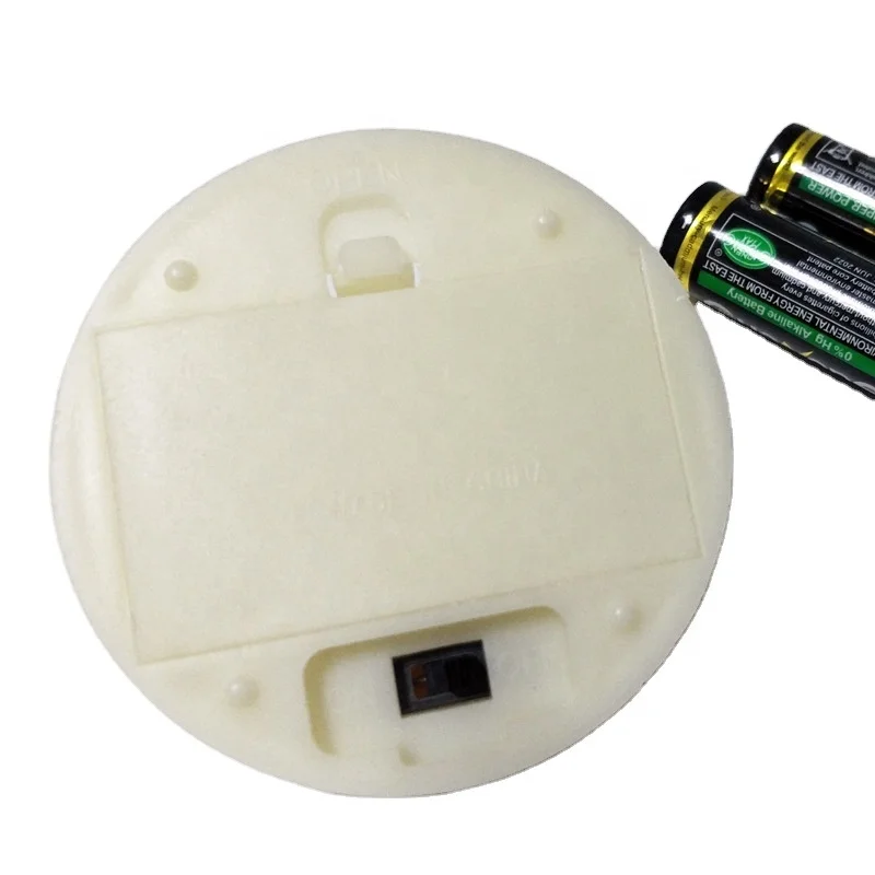 White Plastic Housing Round Type AA Battery Holder with cover switch