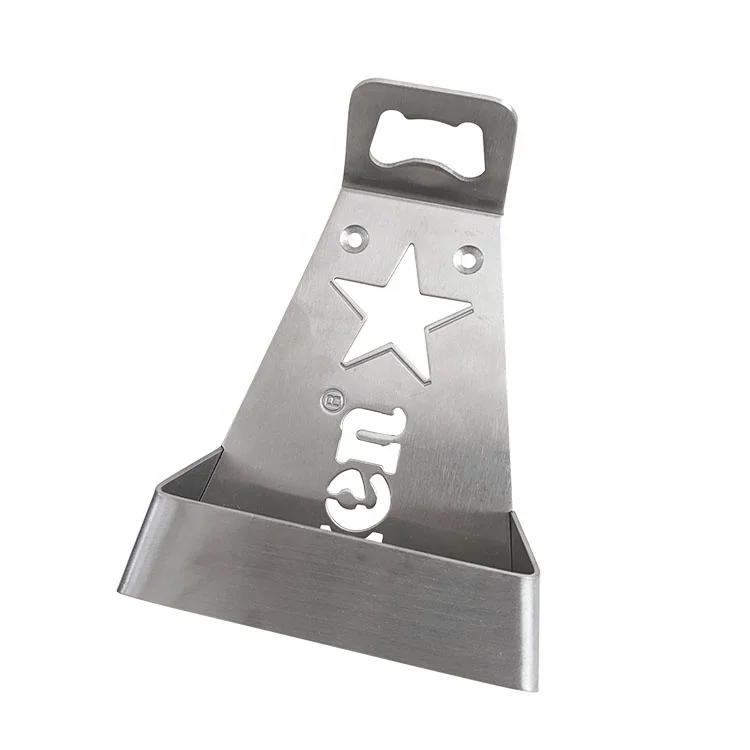 UJ-CS090  Wall Mounted Stainless Steel Bottle Opener with Bottle Cap Catcher