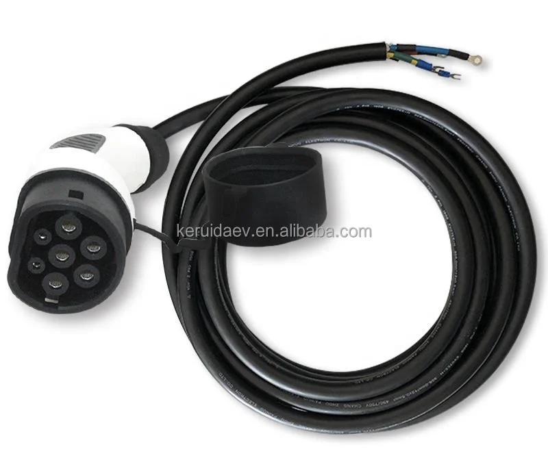 16A 32A 40A EV Charger Plug  Type 2 with Cable  EV plug Open End Open EVSE Charger Electric Charger Car Station EV Charge