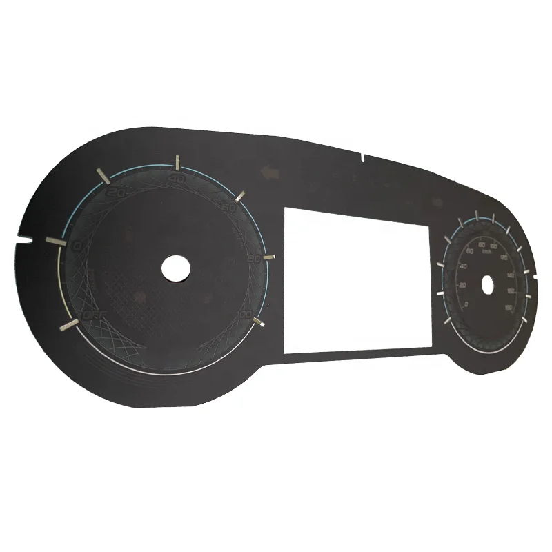Manufacturer Cuotomize Good Light Transmission Custom Black Gauge Face Overlay
