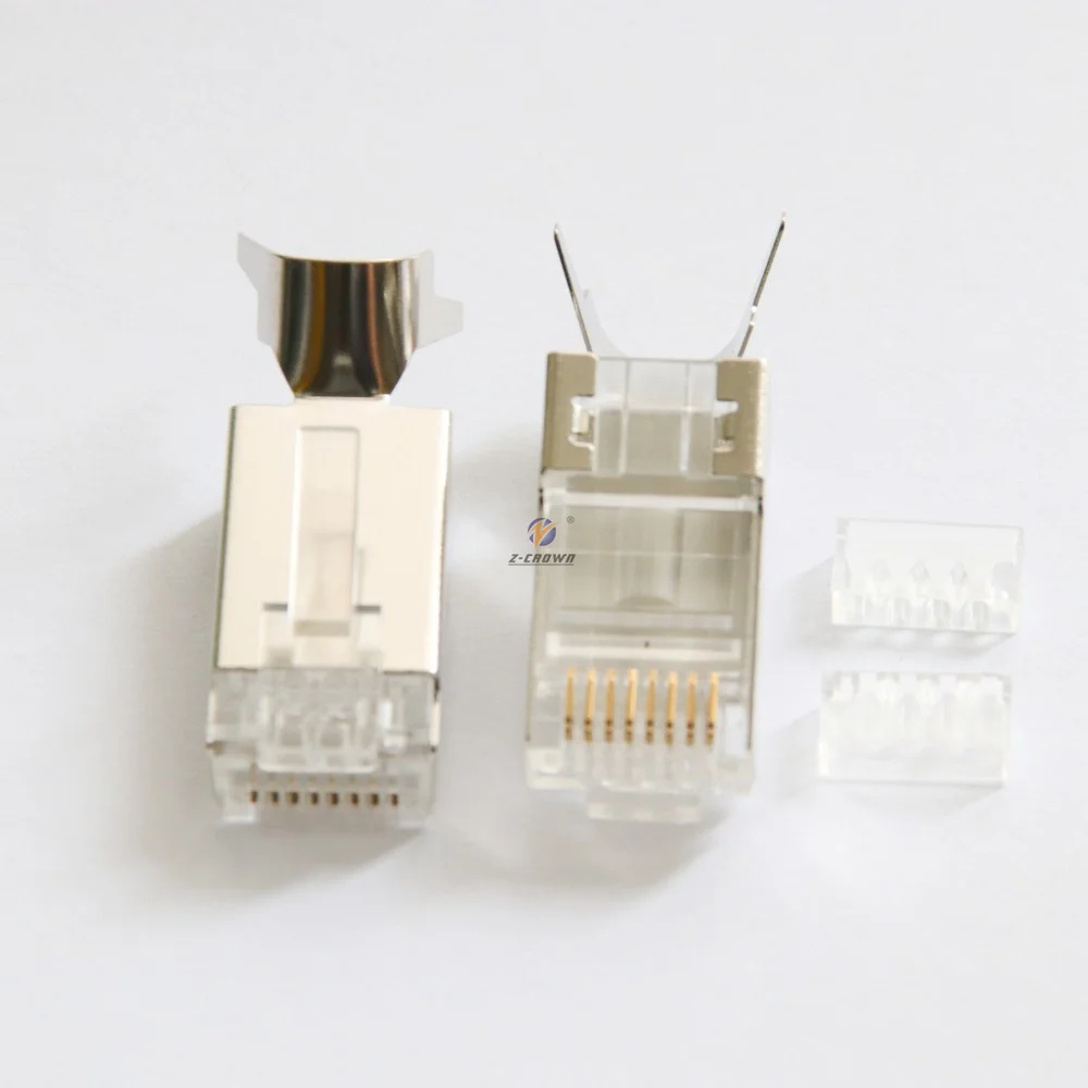 High quality cat5e crimping tool for rj45 pass through plug rj11 6p6c cable with gold connector