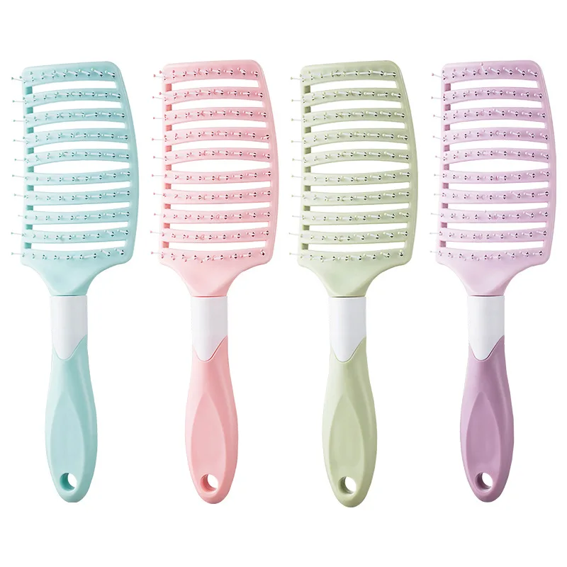New Design Candy Color Salon Hair Comb Brush With Quick Self Cleaning Feature Curly Hair Styling With Comb For Black Womens