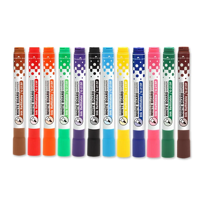 GXIN Custom logo tip MultiColor refillable Whiteboard Marker Pen