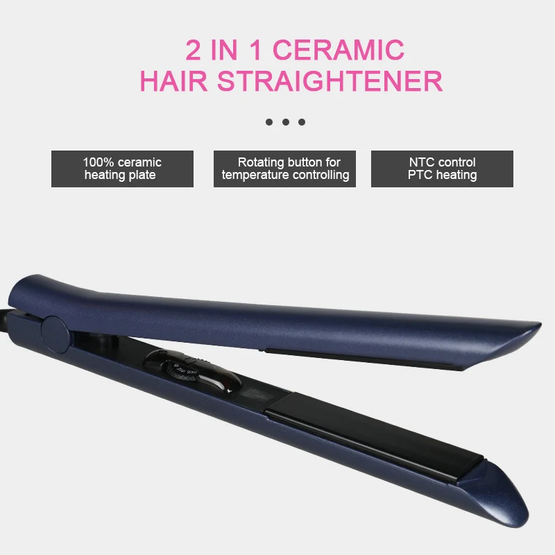 
Custom Professional Hair Curler Wholesale Personalized Ceramic Flat Irons Brand Private Label Hair Straightener 